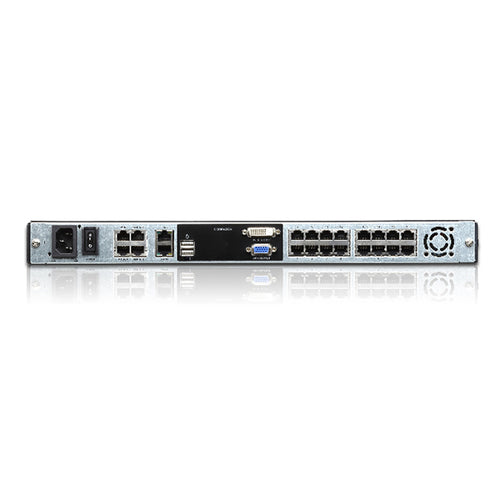 Aten 16 Port Dual Rail CAT5 LCD KVM over IP Switch 19" LED-Backlit LCD Monitor, Touchpad PS/2-USB Local/Remote Share Acess, Multi-interface, Rackmount - Image 2