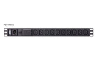 Aten 10 Port 1U Basic PDU with Surge Protection, supports 10A with 10 IEC C13 outputs - Image 1