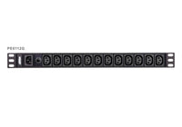 Aten 12-Port 10A Power Distribution Unit - Basic PDU, 1U Rackmount Design 12x C13 AC Outputs, Overload protection (PE0112G) - Image 1