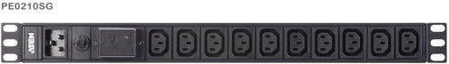 Aten 10-Port 15A Power Distrubition Unit - Basic PDU, 1U Rack Mount Design, 10x C13 AC Outputs, Overload protection (PE0210SG) - Image 2