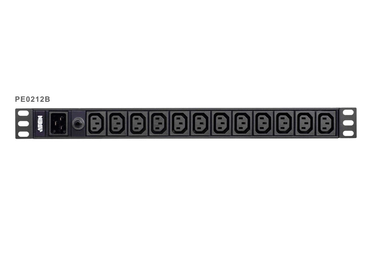 Aten 12-Port 15A Power Distriubiton Unit - Basic PDU, 1U Rackmount Design 12x C13, Overload protection - Image 2