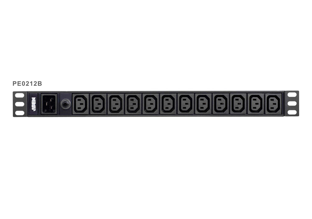 Aten 12-Port 15A Power Distriubiton Unit - Basic PDU, 1U Rackmount Design 12x C13, Overload protection - Image 1