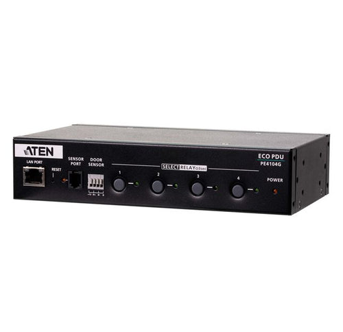 Aten 4 Port 1U 10A Smart PDU with outlet control, 4xC13 Outlets, 100 - 240 VAC, Two-level password security, Remote authentication support: RADIUS - Image 1