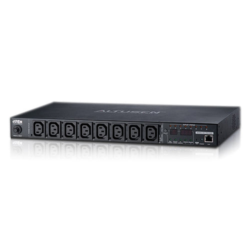 Aten 15A/10A 8-Outlet 1U Metered & Switched eco PDU, emote power outlet control (On, Off, Power Cycle) by individual outlets - Image 1