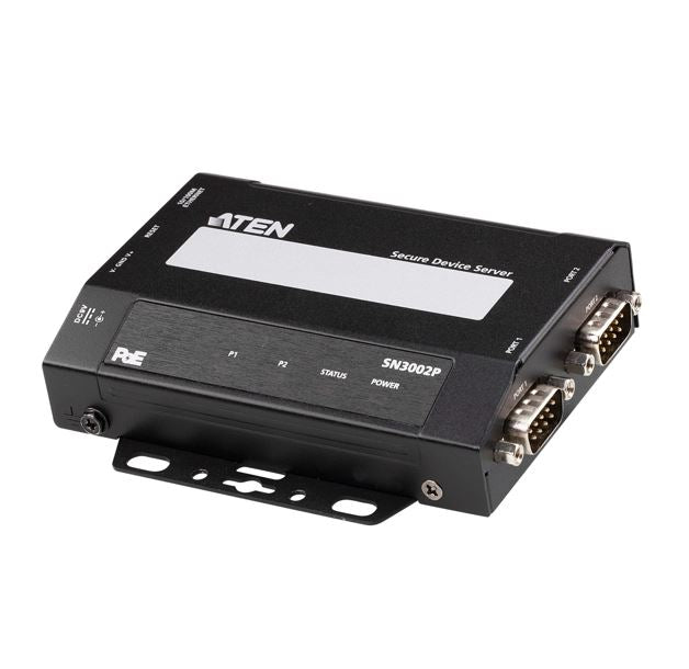 Aten SN3002P 2-Port RS-232 Secure Device Server with PoE, Secured operation modes, Third-party authentication, IP address filter - Image 1