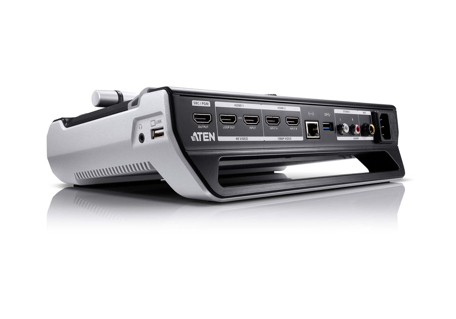 Aten StreamLIVE HD All-in-one Multi-Channel AV Mixer, Fanless Quiet Operation, 1080p Recording, Compact Mixer Control Panel, Ideal For Mobile Streamer
