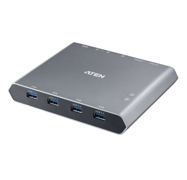 Aten 2-Port 4K DisplayPort USB-C KVM Dock Switch with Power Pass-through, - Image 4