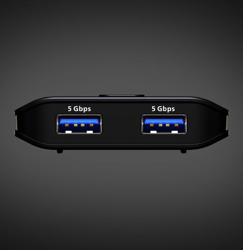 Aten Essential 2x2 USB 3.2 Gen 1 Sharing Switch, Sharing of two USB peripherals at blazing-fast 5 Gbps between two PCs at a press of the pushbutton. - Image 2