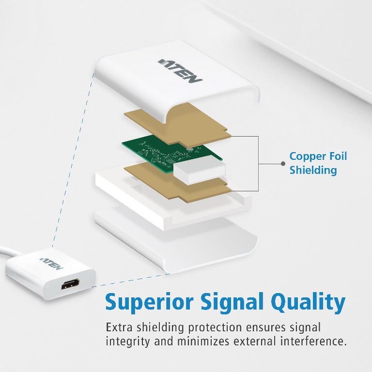 Aten DisplayPort(M) to HDMI(F) Adapter -Premium series with EMI Shielding - Image 4