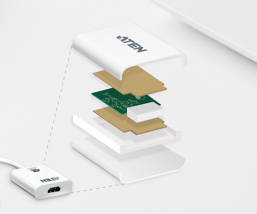 Aten VanCryst VC986B DisplayPort to True 4K HDMI Active Adapter. Supports Audio and AMD Eyefinity Technology for Multi-Screen setup - Image 4