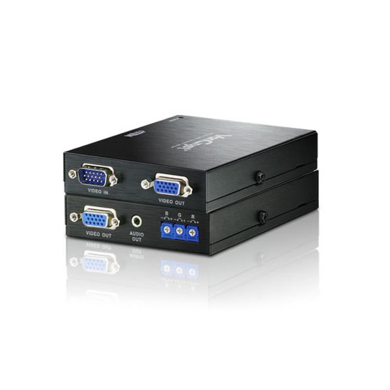 Aten Professional Video Extender VGA Via Cat5 with Audio & Deskew, Supports One local & One Remote Output, 1900x1200@60Hz 150m, 1280x1024@60hz 300m - Image 1
