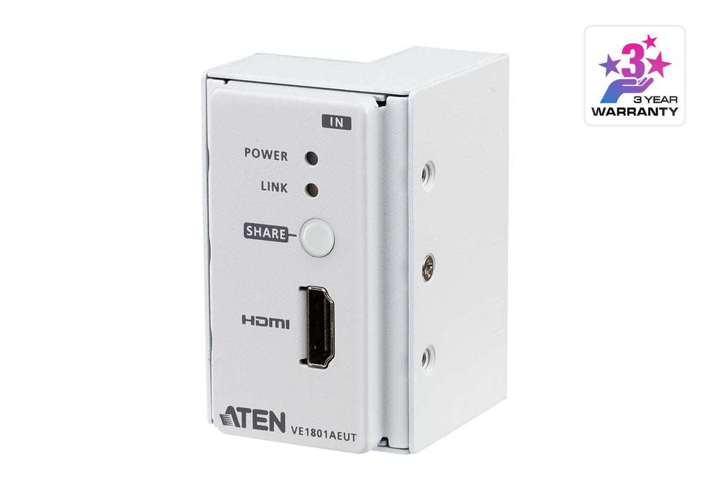 Aten HDMI HDBaseT-Lite Transmitter with EU Wall Plate / PoH, supports 4K @ 60 Hz (4:2:0) up to 40 m (Cat 6A), 1080p @ 70m (Cat 6A) - Image 5