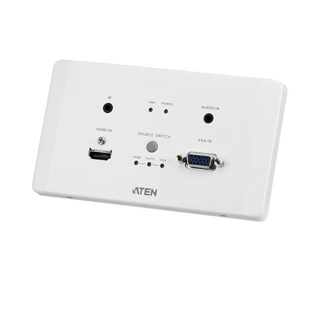 Aten VE2812AEUT HDMI & VGA HDBaseT Transmitter with EU Wall Plate / PoH (4K@100m) (HDBaseT Class A), Built-in PoH, Auto-switch - Image 5