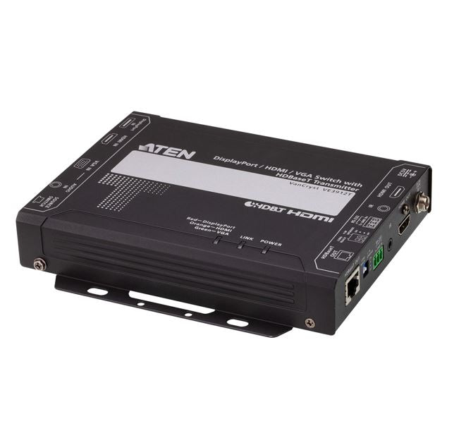 Aten VE3912T 4K DisplayPort / HDMI / VGA Switch with HDBaseT Transmitter, Auto Switch Mode, Mirrored Video Output, PoH - Image 5