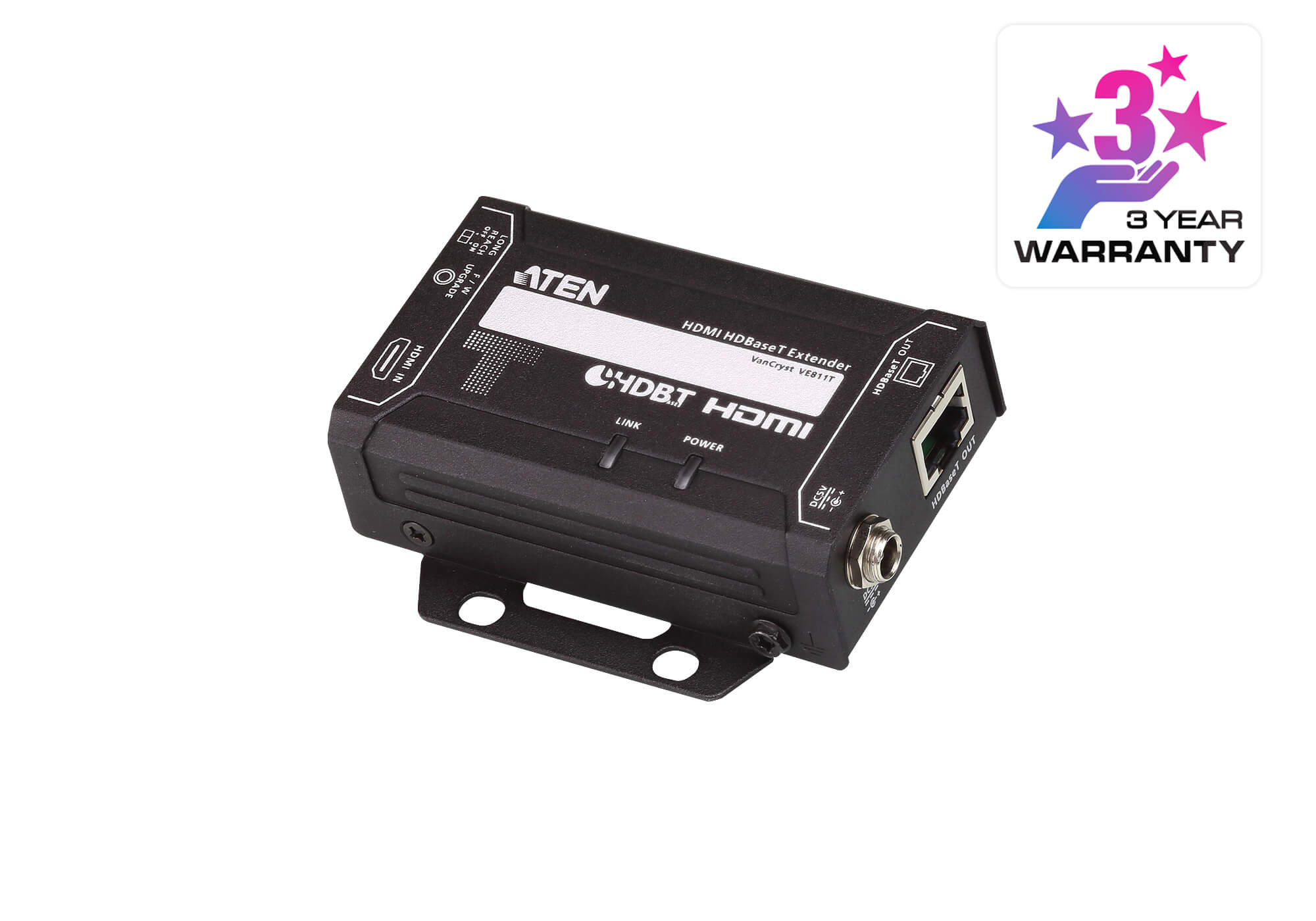 Aten Small Form HDMI HDBaseT Transmitter, supports up to 4K@70m (Cat5e/6) and 100m (Cat 6A), 1080p @ 150m over long reach mode - Image 1