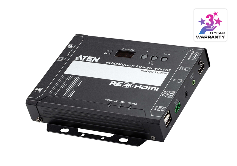 Aten 4K HDMI over IP Receiver with PoE, extends lossless high-quality video up to 4K @ 30 Hz 4:4:4 - Image 3