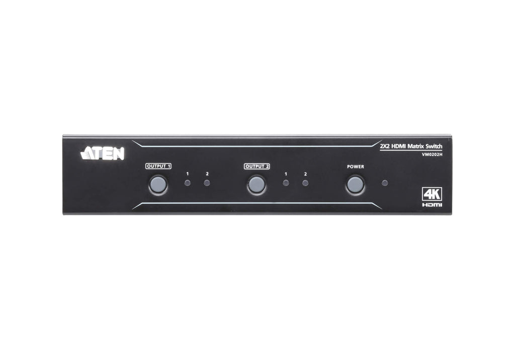 Aten 2x2 4K HDMI Matrix, control via front-panel pushbuttons, IR remote and RS232 control, EDID management - Image 3