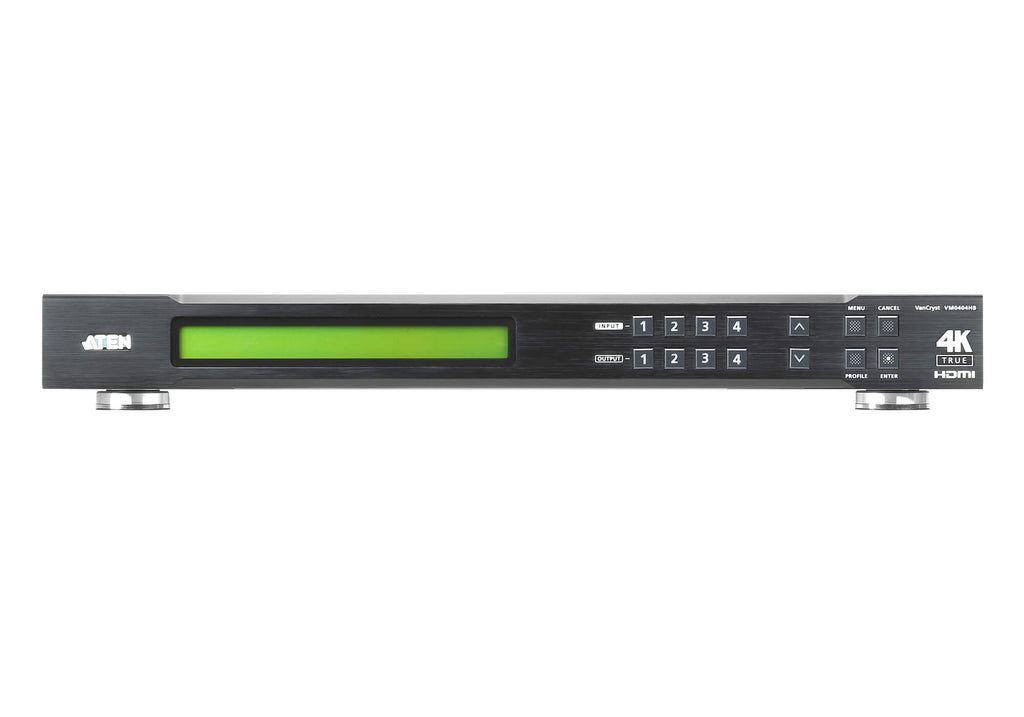 Aten Professional Matrix 4x4 True HDMI Matrix, Supports True 4K Resolutions, control via front-panel pushbuttons, IR remote and RS232 - Image 3