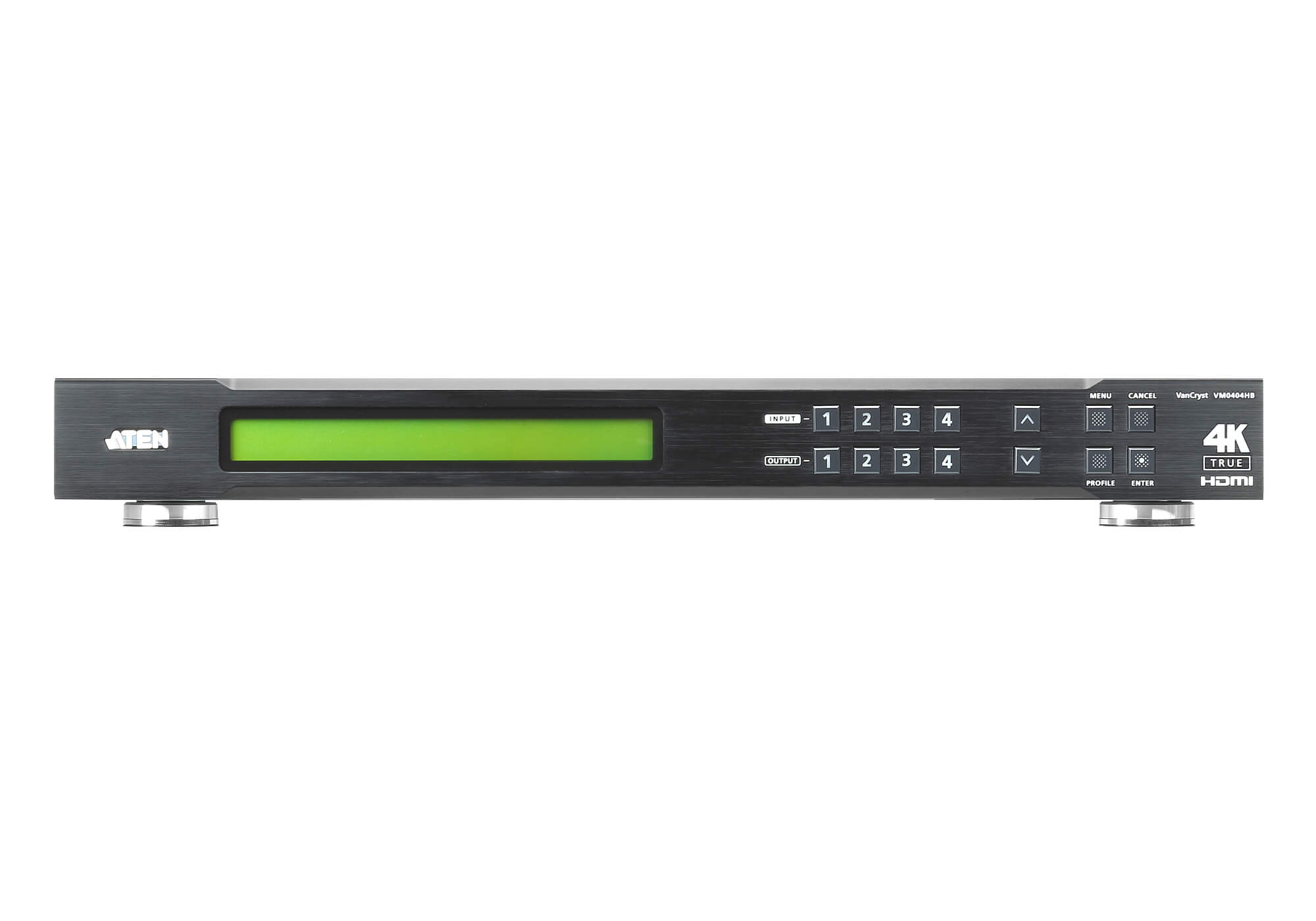 Aten Professional Matrix 4x4 True HDMI Matrix, Supports True 4K Resolutions, control via front-panel pushbuttons, IR remote and RS232 - Image 3