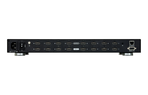 Aten Professional Matrix 8x8 HDMI Matrix with Scaler, Seamless Switch, Video Wall, control via front-panel pushbuttons, IR remote and RS232 control - Image 2