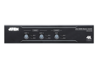 Aten VM0202HB 2x2 True 4K HDMI Matrix Switch with audio de-embedder, supports control via pushbuttons, IR remote or RS232 serial, Auto Switching - Image 3