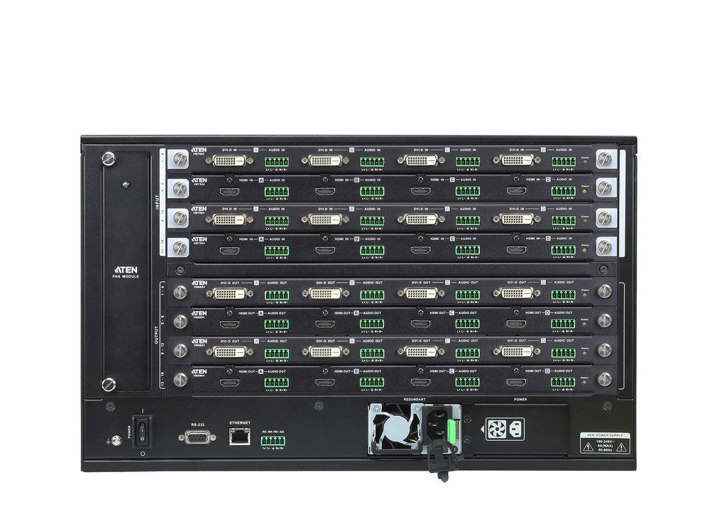 Aten 16x16 Modular Digital Matrix with Scaler, Seamless Switch, Hot-swappable Aten I/O boards, control via front-panel pushbuttons (PROJECT) - Image 3