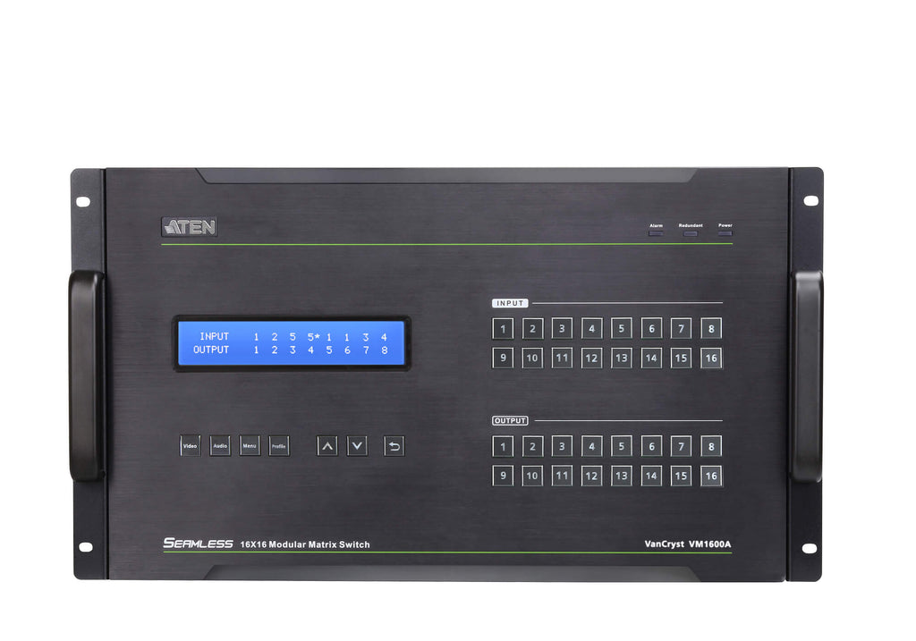 Aten 16x16 Modular Digital Matrix with Scaler, Seamless Switch, Hot-swappable Aten I/O boards, control via front-panel pushbuttons (PROJECT) - Image 4