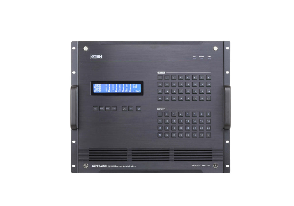 Aten 32x32 Modular Digital Matrix with Scaler, Seamless Switch, Hot-swappable Aten I/O boards, control via front-panel pushbuttons, RS232 and Ethernet - Image 2