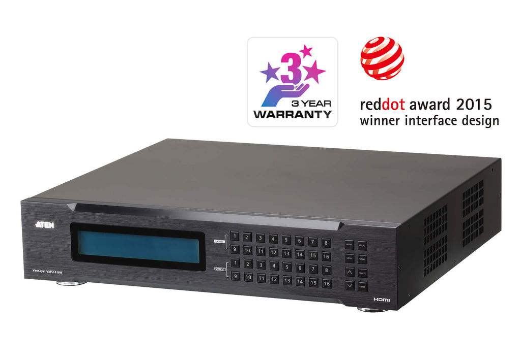 Aten Professional Matrix 16x16 HDMI Matrix with Scaler, Seamless Switch, control via front-panel pushbuttons - Image 4