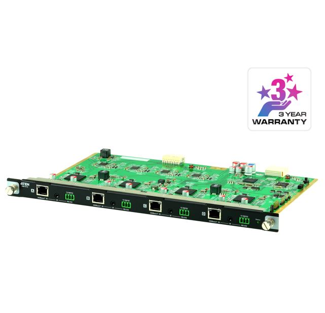 Aten VM7514  4 Port HDBaseT Input Board for VM1600A/VM3200, HDBaseT Connectivity, Bi-directional RS-232 channel, Bi-directional IR channel - Image 2