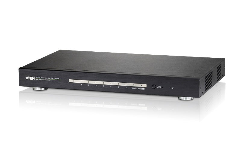 Aten Professional Video Splitter 8 Port HDMI Over Single Cat 5 Splitter, Ultra HD 4kx2k & 1080p Full HD - Image 1