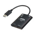 Aten VS92DP Video Splitter 2-Port True 4K resolution for dual output, up to 3840x2160@30 Hz, DisplayPort 1:2; HDCP 1.3 Compliant - Image 1