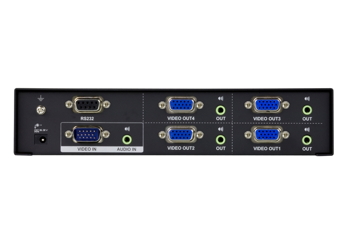 Aten 4-Port VGA/Audio Splitter (450MHz) One video input to 4 video outputs - Image 2