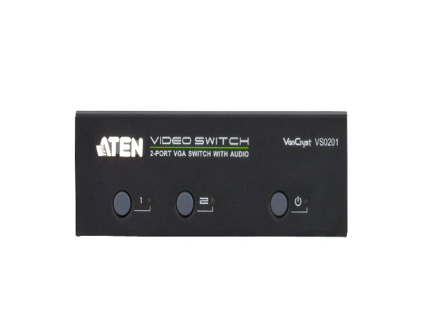 Aten VS0201 2-Port VGA/Audio Switch Displays the video output of two computers on a single monitor or projector - Image 4