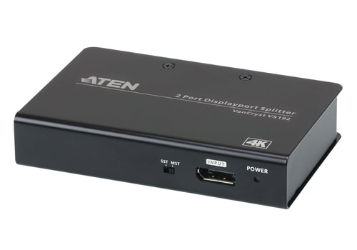 Aten Video Splitter 2 Port DisplayPort 4K Splitter, 4096x2160 / 3840x2160@60Hz, Supports Extend Mode & Split Mode - Image 1