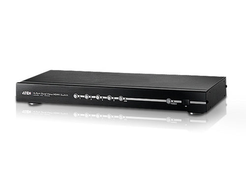 Aten 4 Port Dual Output HDMI Switch, select input ports via RS232 control, HDCP 1.1 compliant(LS) - Image 2