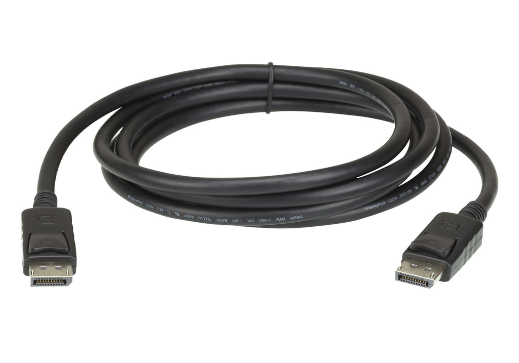 Aten 4.6m DisplayPort Cable, supports up to 4K (3840 x 2160 @ 60Hz), DP 1.2, High Bit Rate 3 (HBR3) bandwidth of 21.6 Gbps - Image 1