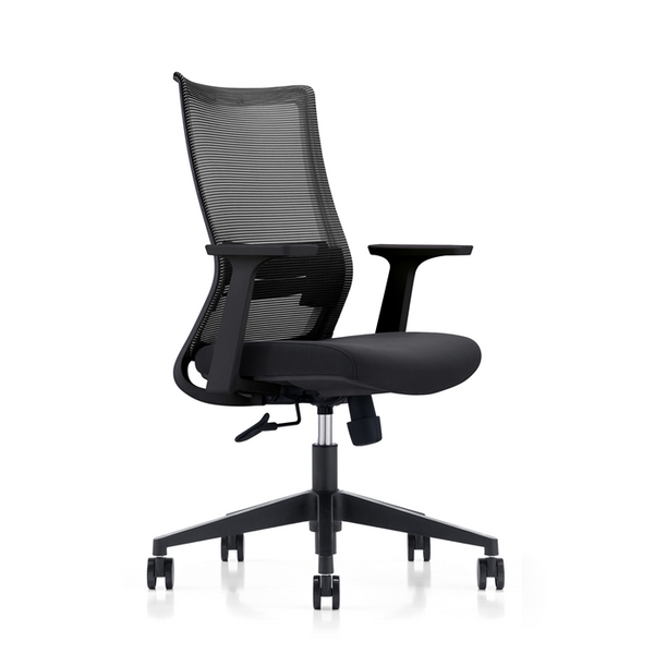 LDR ErgoLite Max Office Chair – Ergonomic with lumbar support, mesh back, moulded foam seat, synchro tilt & fixed arms.Black colour