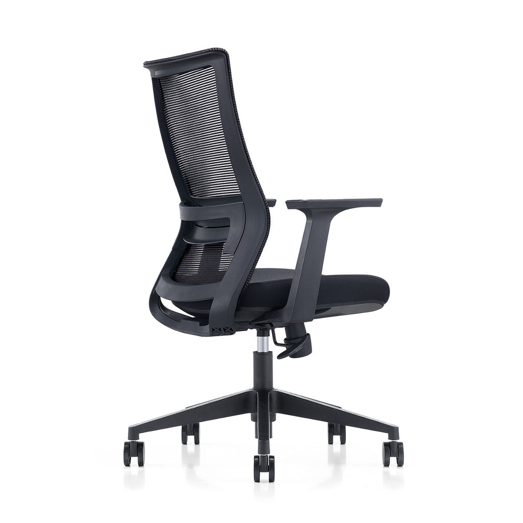 LDR ErgoLite Max Office Chair – Ergonomic with lumbar support, mesh back, moulded foam seat, synchro tilt & fixed arms.Black colour - Image 3