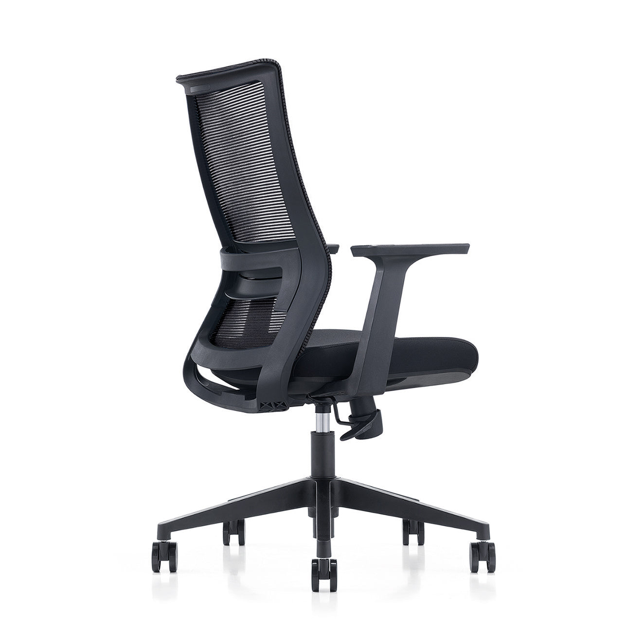 LDR ErgoLite Max Office Chair – Ergonomic with lumbar support, mesh back, moulded foam seat, synchro tilt & fixed arms.Black colour - Image 3