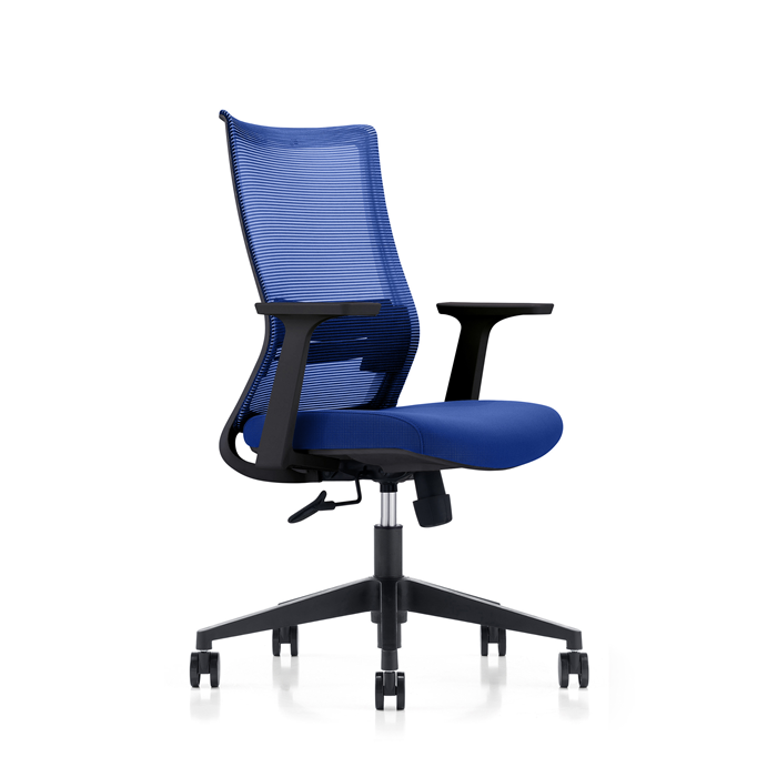 LDR ErgoLite Max Office Chair – Ergonomic with lumbar support, mesh back, moulded foam seat, synchro tilt & fixed arms. Blue colour