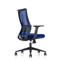 LDR ErgoLite Max Office Chair – Ergonomic with lumbar support, mesh back, moulded foam seat, synchro tilt & fixed arms. Blue colour - Image 3