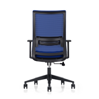LDR ErgoLite Max Office Chair – Ergonomic with lumbar support, mesh back, moulded foam seat, synchro tilt & fixed arms. Blue colour - Image 4