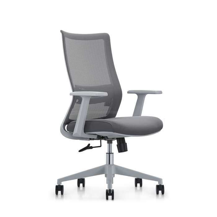 LDR ErgoLite Max Office Chair – Ergonomic with lumbar support, mesh back, moulded foam seat, synchro tilt & fixed arms. Grey colour