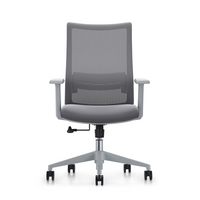 LDR ErgoLite Max Office Chair – Ergonomic with lumbar support, mesh back, moulded foam seat, synchro tilt & fixed arms. Grey colour - Image 2