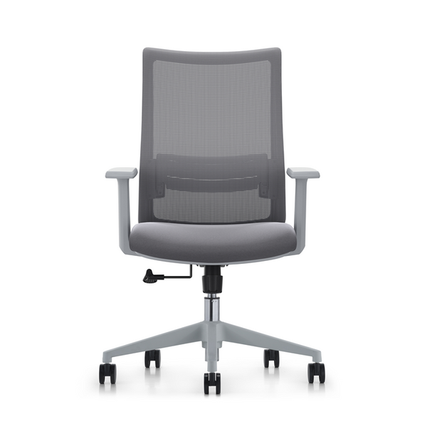 LDR ErgoLite Max Office Chair – Ergonomic with lumbar support, mesh back, moulded foam seat, synchro tilt & fixed arms. Grey colour