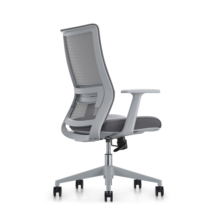 LDR ErgoLite Max Office Chair – Ergonomic with lumbar support, mesh back, moulded foam seat, synchro tilt & fixed arms. Grey colour - Image 3