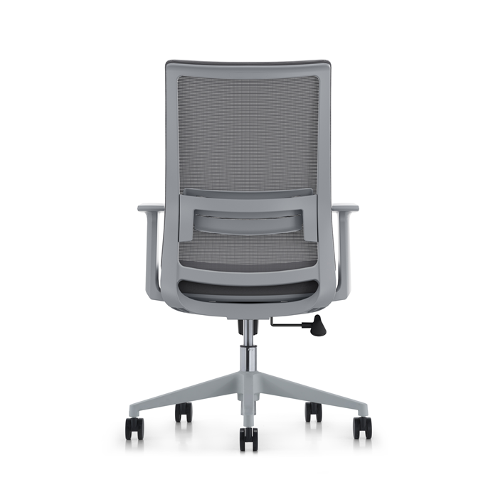 LDR ErgoLite Max Office Chair – Ergonomic with lumbar support, mesh back, moulded foam seat, synchro tilt & fixed arms. Grey colour - Image 4