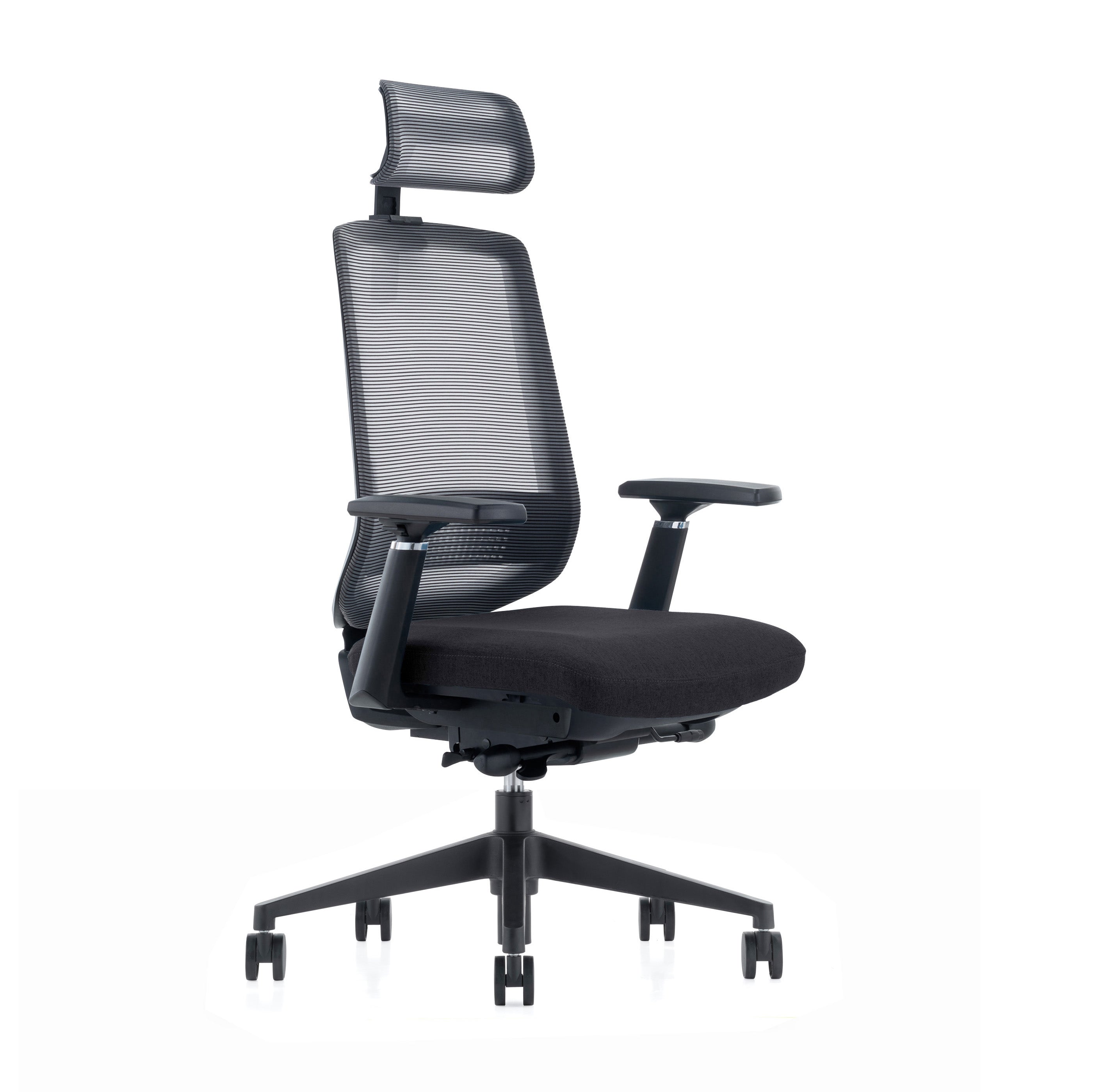 LDR ErgoLite Ultra Chair–Premium ergonomic office chair with 3D arms,seat slider,lumbar support,5 lock backrest & synchro tilt.Executive Styling,Black - Image 1