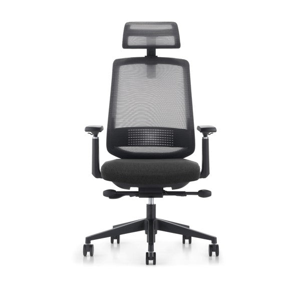 LDR ErgoLite Ultra Chair–Premium ergonomic office chair with 3D arms,seat slider,lumbar support,5 lock backrest & synchro tilt.Executive Styling,Black - Image 2
